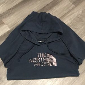 North Face navy blue hoodie